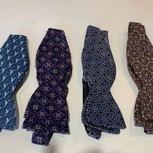 4 silk bow ties